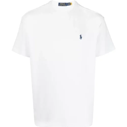Besticktes Logo Frottee T-shirt , Herren, Größe: M - Ralph Lauren - Modalova