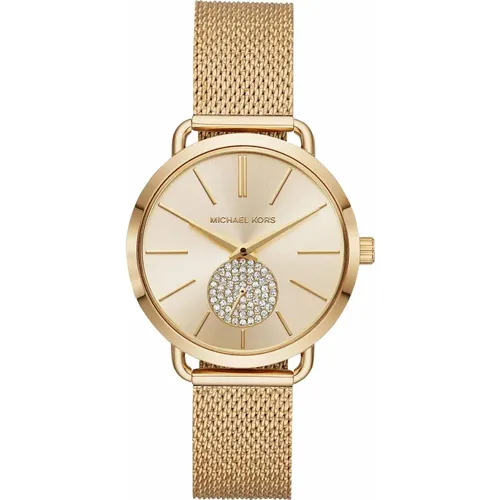 Gold Portia Quartz Women's Watch , female, Sizes: ONE SIZE - Michael Kors - Modalova