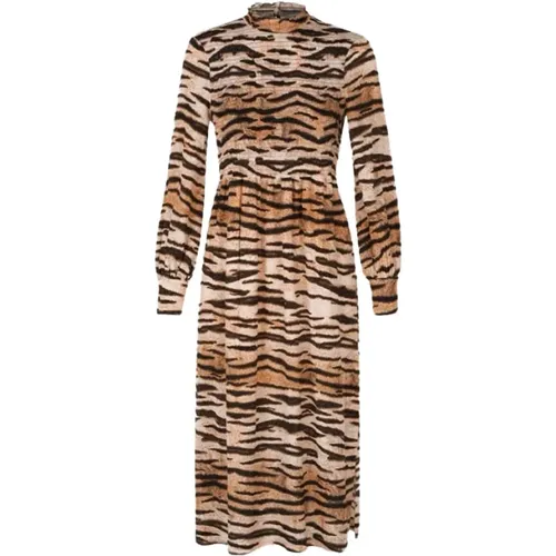 Tiger Print Maxi Dress , female, Sizes: M - BAUM UND PFERDGARTEN - Modalova