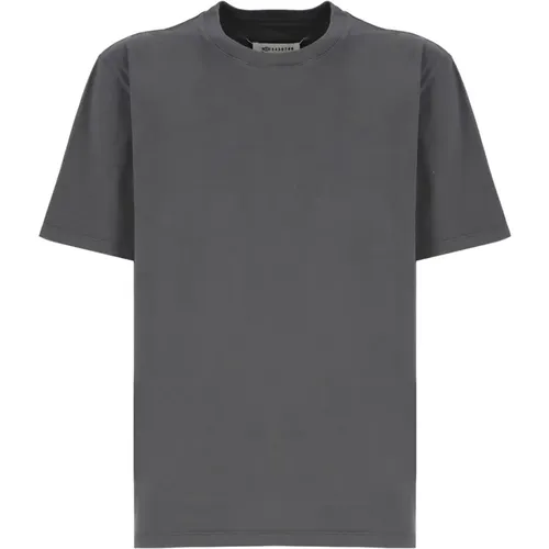 Grey Cotton T-shirt with Iconic 4 Stitches , male, Sizes: S, L - Maison Margiela - Modalova