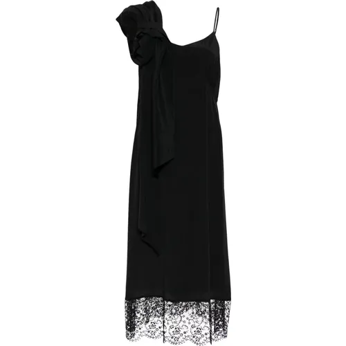 Slip Dress W/ Pressed Rose , female, Sizes: S, XS - Simone Rocha - Modalova