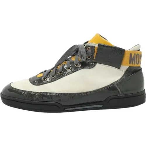 Pre-owned Leather sneakers , male, Sizes: 10 UK - Moschino Pre-Owned - Modalova