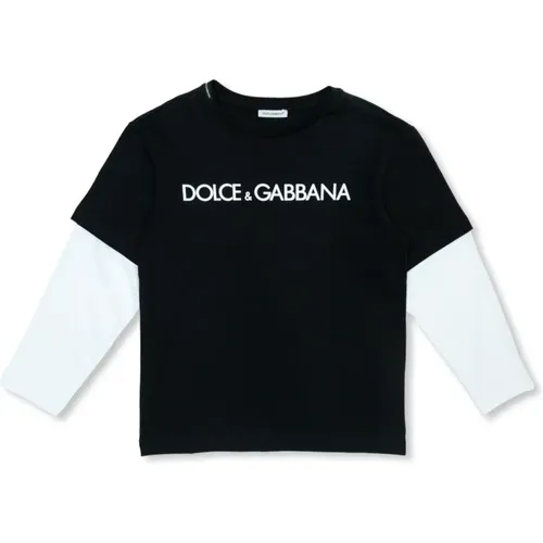 T-Shirt mit langen Ärmeln - Dolce & Gabbana - Modalova