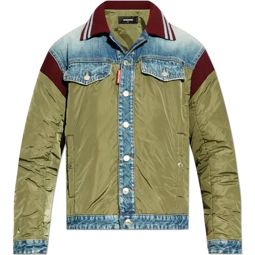 Jacket made of combined materials , male, Sizes: XL - Dsquared2 - Modalova