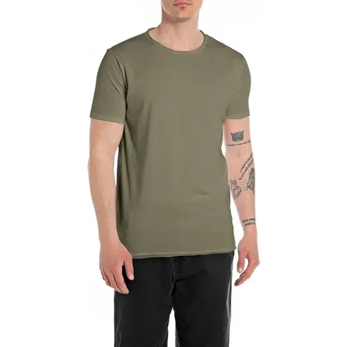 T-Shirts,Kurzarm Jersey T-shirt - Replay - Modalova