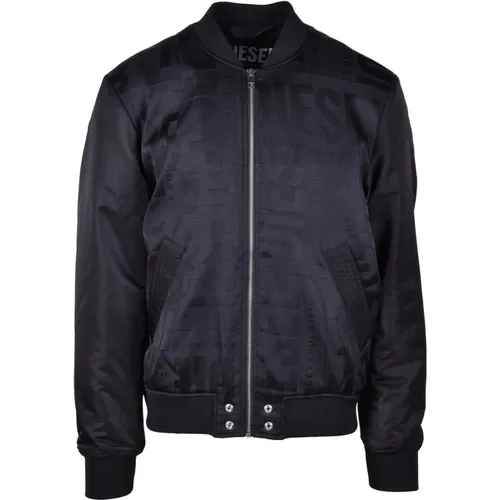 Schwarze Zip-up Jacke für Männer - Diesel - Modalova