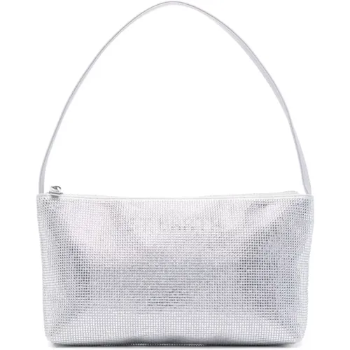 Strassy Silver Rhinestone Handbag , female, Sizes: ONE SIZE - MC2 Saint Barth - Modalova