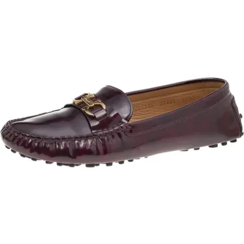 Pre-owned Leather flats , female, Sizes: 8 UK - Salvatore Ferragamo Pre-owned - Modalova