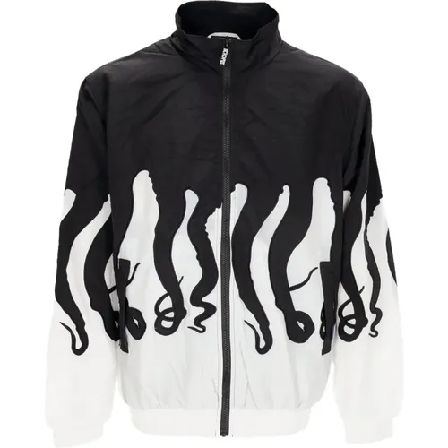 Mesh Track Jacket Weiß/Schwarz , Herren, Größe: L - Octopus - Modalova