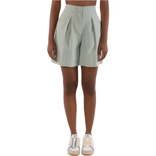 High-waisted Bermuda shorts in stretch viscose , female, Sizes: S, L, XL, XS - Hinnominate - Modalova