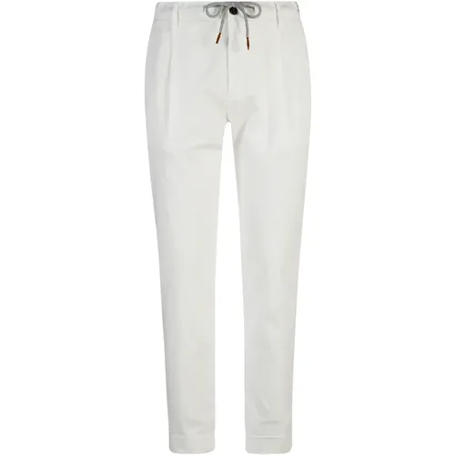 Cotton Trousers with Zipper , male, Sizes: W31, W34, W32, W33 - Eleventy - Modalova