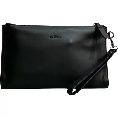 Schwarze Reißverschluss Pochette Tasche - John Richmond - Modalova