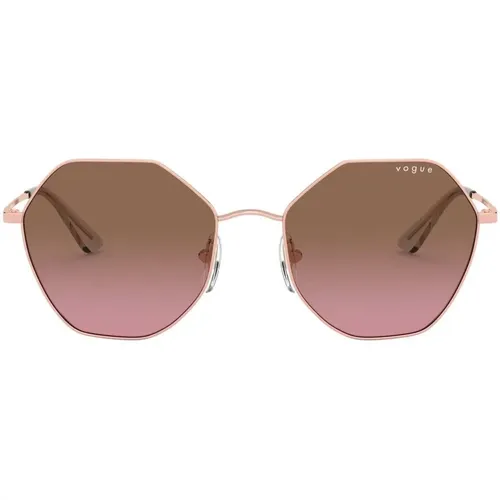 Brown Shaded Sunglasses , female, Sizes: 54 MM - Vogue - Modalova