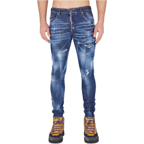 Dunkle Waschung Skinny Jeans - Dsquared2 - Modalova