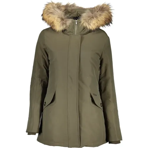 Hooded Jacket with Removable Fur , female, Sizes: S, M, XL, L - Woolrich - Modalova