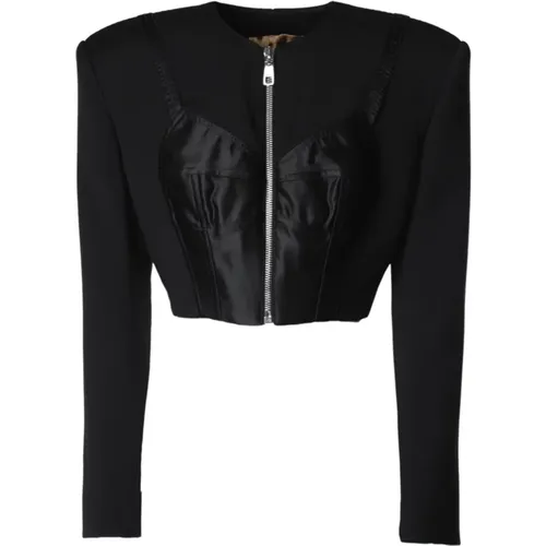 Schwarze Jacken mit Rundhalsausschnitt - Dolce & Gabbana - Modalova