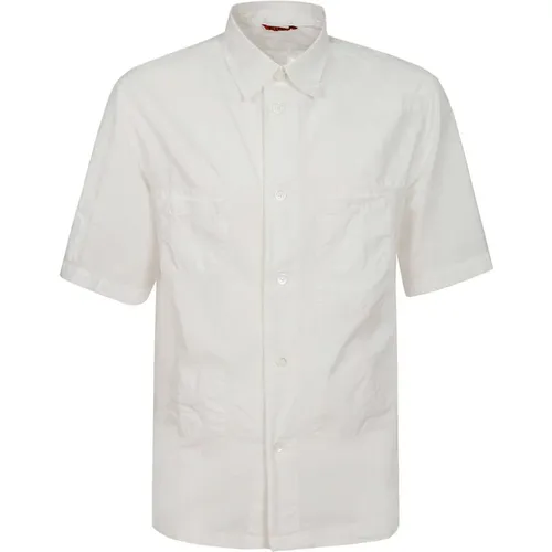 Weiße Baumwollhemd mit Bestickter Tasche , Herren, Größe: L - Barena Venezia - Modalova