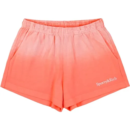 Logo-bestickte Baumwollshorts - Sporty & Rich - Modalova