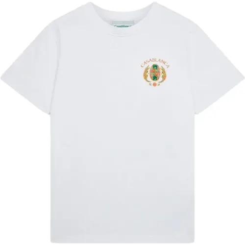 Afrikanischer Schmuck Tennis Club T-Shirt , Herren, Größe: L - Casablanca - Modalova