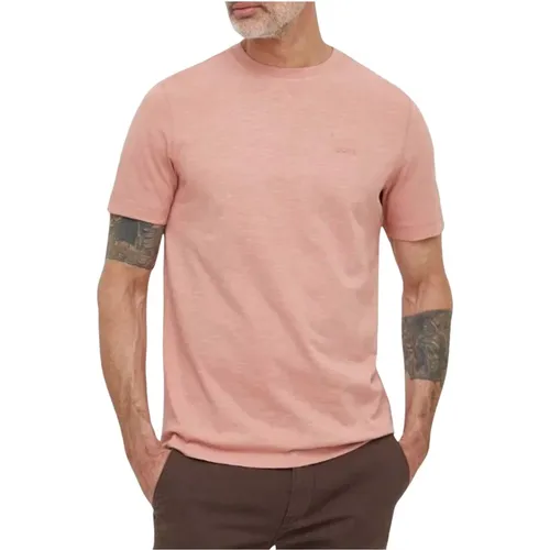 Herren Slub Tee , Herren, Größe: L - Hugo Boss - Modalova