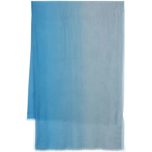 Blauer Schal mit Verlaufseffekt - Faliero Sarti - Modalova