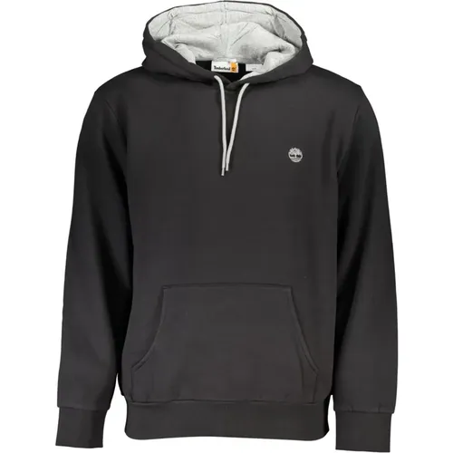 Schwarzer Kapuzenpullover mit Stickerei , Herren, Größe: M - Timberland - Modalova