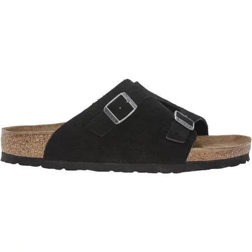 Zurich Suede Flip Flops , male, Sizes: 10 UK, 9 UK, 3 UK, 7 UK, 6 UK, 8 UK - Birkenstock - Modalova