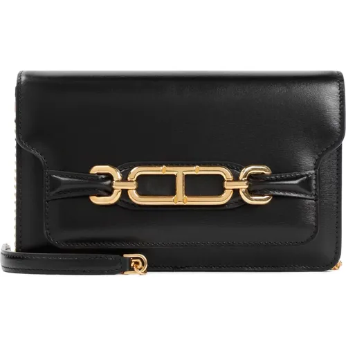 Leather Handbag , female, Sizes: ONE SIZE - Tom Ford - Modalova