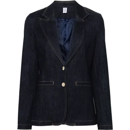 Blaue Denimjacke Knopfverschluss , Damen, Größe: XS - Liu Jo - Modalova