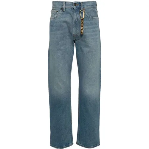 Verwaschene Jeans mit Logo-Anhänger , Herren, Größe: W32 - Darkpark - Modalova
