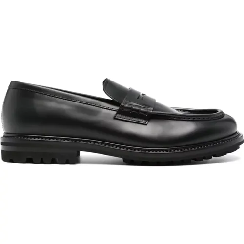 Schwarze flache Schuhe Eleganter Stil , Herren, Größe: 43 EU - Henderson - Modalova