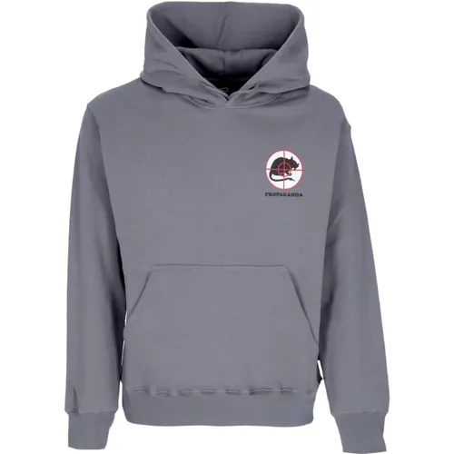 Grauer Trash Hoodie Langarm-Sweatshirt , Herren, Größe: L - Propaganda - Modalova