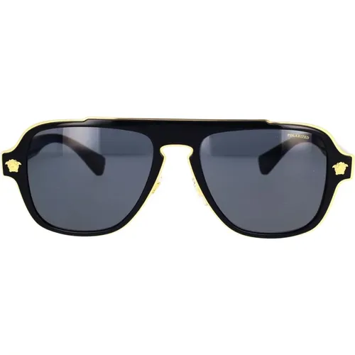 Polarized Sunglasses Ve2199 100281 , unisex, Sizes: 56 MM - Versace - Modalova