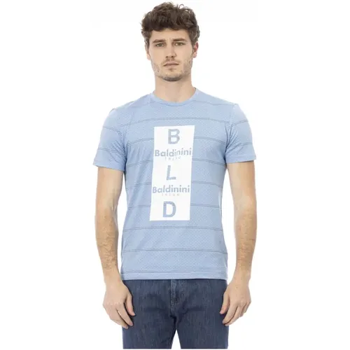 Trend T-shirt mit Logo-Muster , Herren, Größe: XL - Baldinini - Modalova