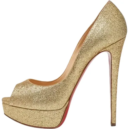 Pre-owned Fabric heels , female, Sizes: 5 1/2 UK - Christian Louboutin Pre-owned - Modalova