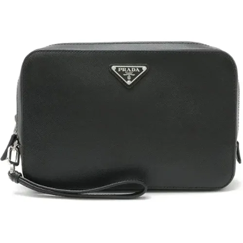 Pre-owned Leather clutches , female, Sizes: ONE SIZE - Prada Vintage - Modalova