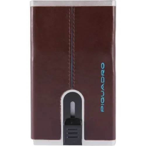 Leather Men Cardholder with Closure , male, Sizes: ONE SIZE - Piquadro - Modalova