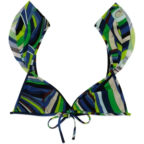 Gerüschtes Bikini-Oberteil , Damen, Größe: M - EMILIO PUCCI - Modalova