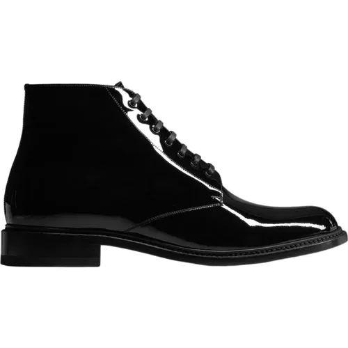 Leather Boots , male, Sizes: 6 UK, 8 UK, 10 UK, 7 UK, 5 UK - Saint Laurent - Modalova