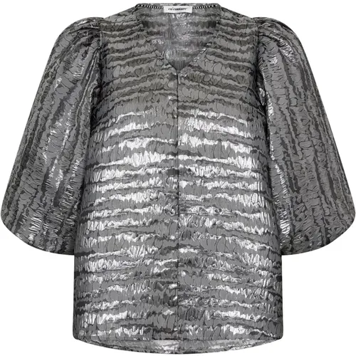 Metallic Stripe Blouse , female, Sizes: M - Co'Couture - Modalova