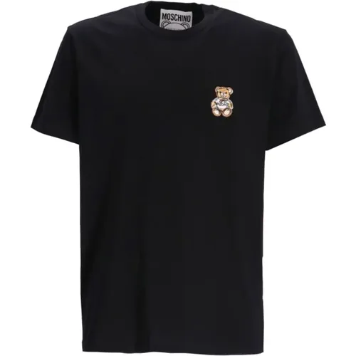 Teddy Bear Appliqué T-shirts and Polos , male, Sizes: XL, L, M - Moschino - Modalova