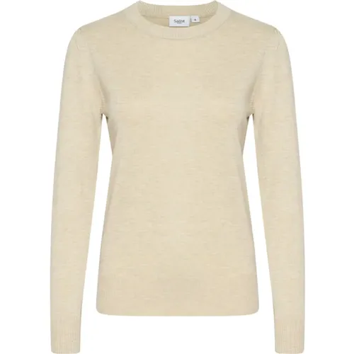 MilaSZ Pullover Knit Jojoba Melange , female, Sizes: XL, M, S, L, 2XL, XS - Saint Tropez - Modalova