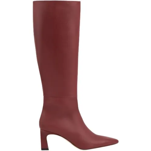 Elegant High Heel Leather Boot , Damen, Größe: 38 EU - Malababa - Modalova