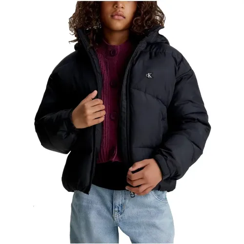 Kurze Pufferjacke für Mädchen - Calvin Klein - Modalova