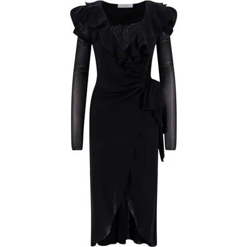 Impressive Stretch Tulle Wrap Party Dress , female, Sizes: S - Philosophy di Lorenzo Serafini - Modalova