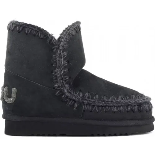 Damen Casual Schwarzer Lederstiefelette , Damen, Größe: 36 EU - Mou - Modalova