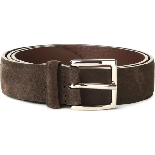 Amalfi Suede Leather Belt , male, Sizes: 85 CM, 100 CM, 115 CM, 110 CM, 105 CM - Orciani - Modalova