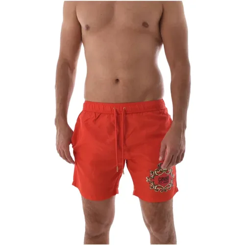 Rote Logo Badehose - Klassischer Stil , Herren, Größe: L - Cavalli Class - Modalova