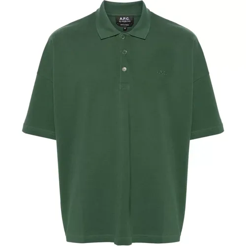Cotton Polo Shirt Pique Style , male, Sizes: XL, L - A.p.c. - Modalova