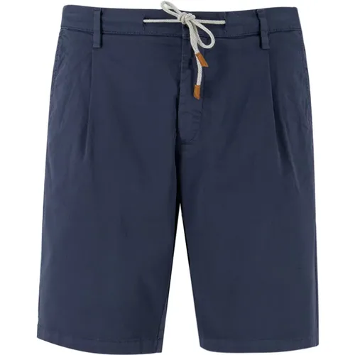 Jogger Bermuda Shorts mit kontrastierenden Farben , Herren, Größe: W40 - Eleventy - Modalova